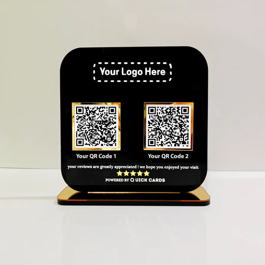 Premium 2 QR black standee