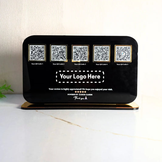 5 QR Horizontal black Digital Stand