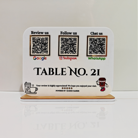 3 QR Horizontal Smart Digital Standee