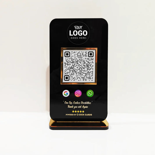 All in one QR Black Standee