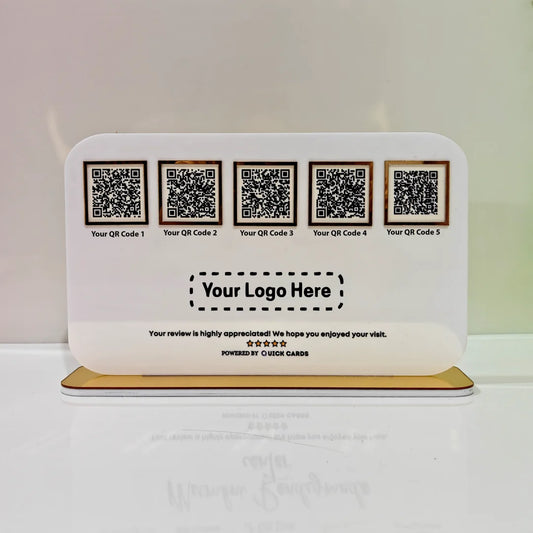 5 QR Horizontal White Digital Stand