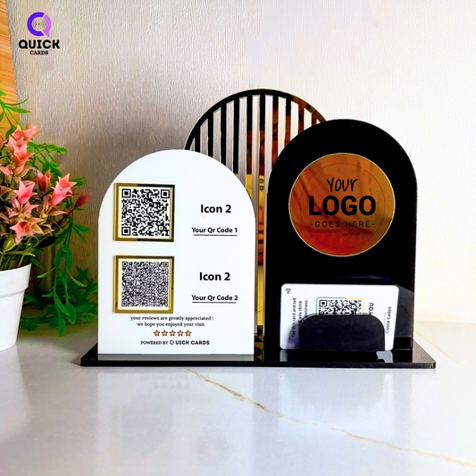2 QR all in one Customized Premium Stand