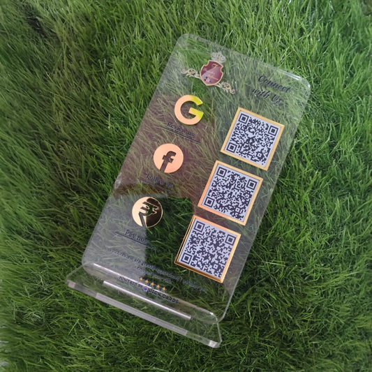 3 QR Vertical Premium Digital Standee