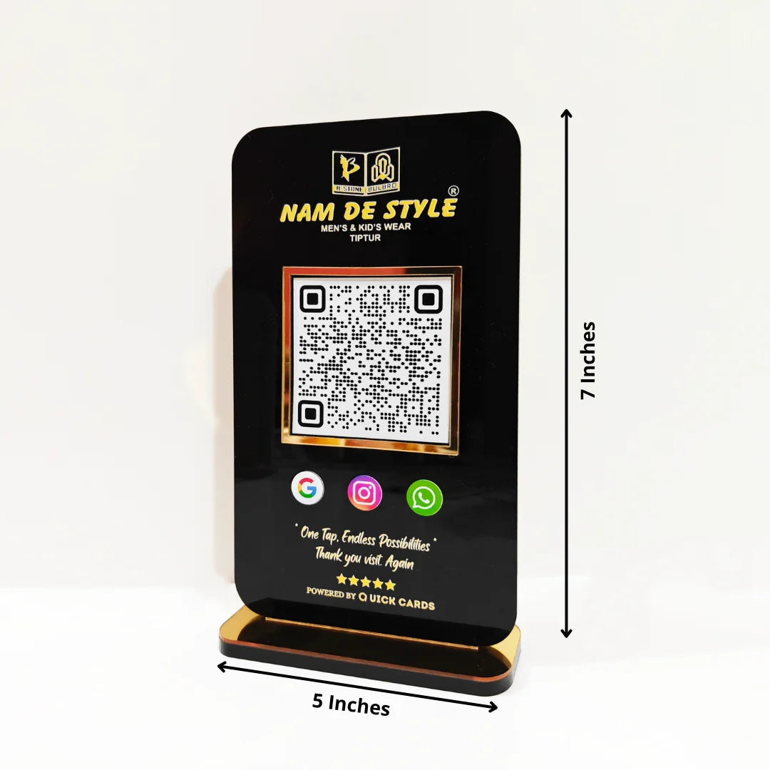 All in one QR Black Standee