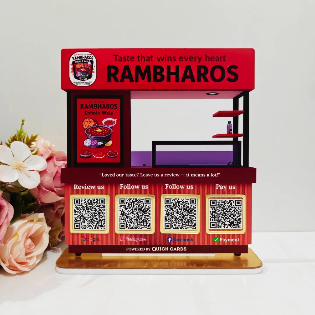 Cart shape 4 QR Standee