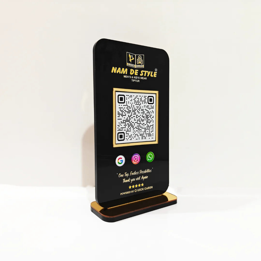 All in one QR Black Standee