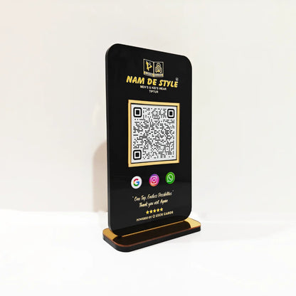 All in one QR Black Standee