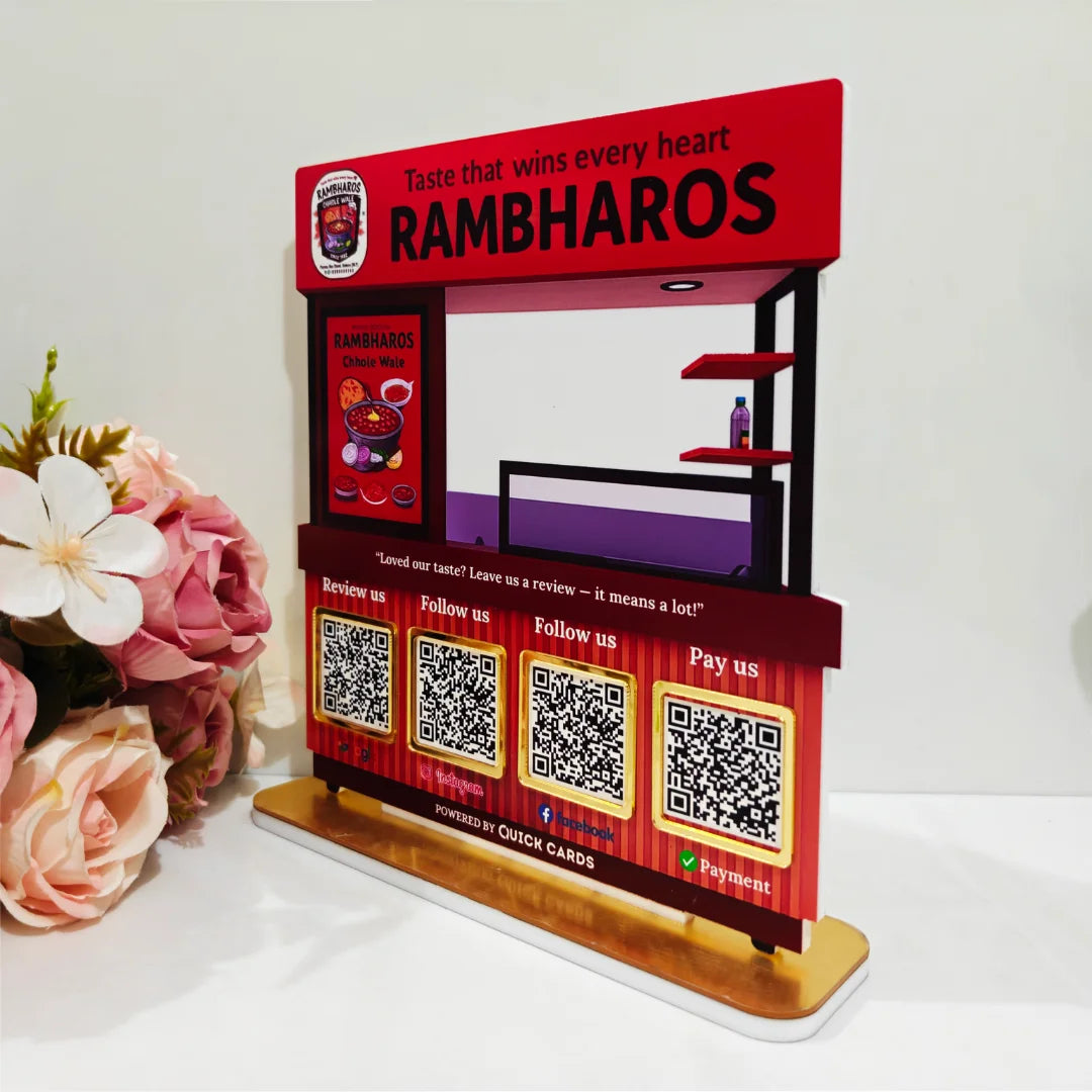 Cart shape 4 QR Standee