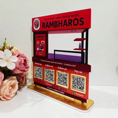 Cart shape 4 QR Standee