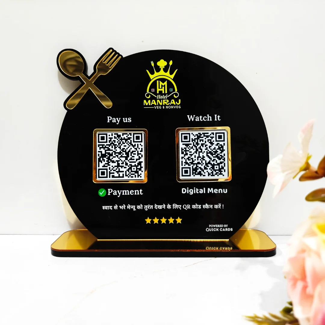 2 QR premium Standee Restaurant Special