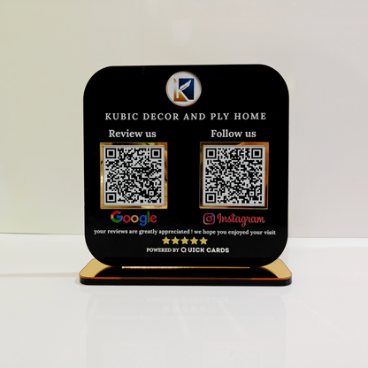 Premium 2 QR black standee