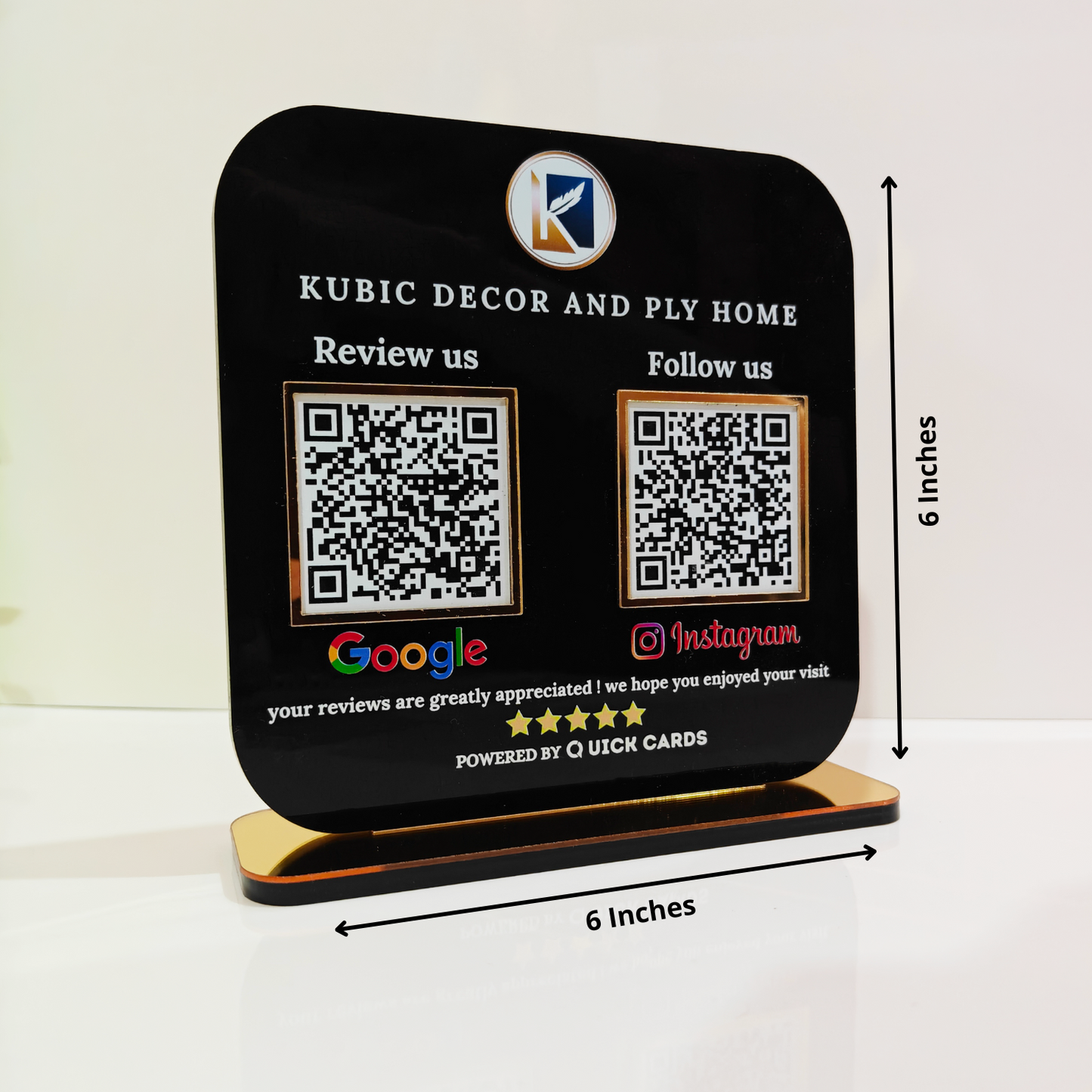 Premium 2 QR black standee