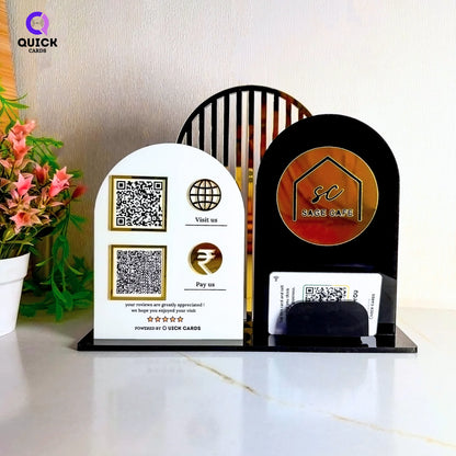 2 QR all in one Customized Premium Stand