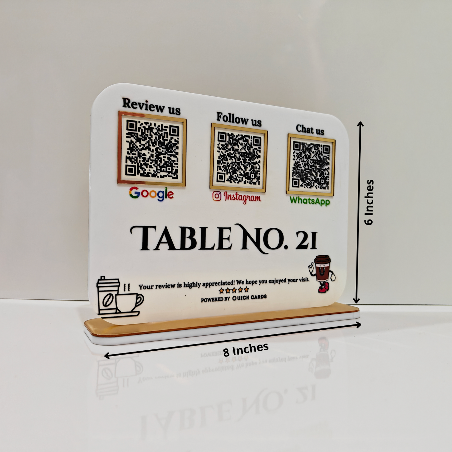 3 QR Horizontal Smart Digital Standee