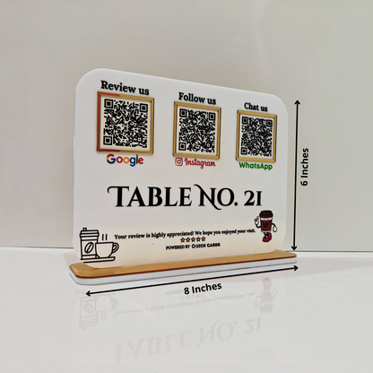 3 QR Horizontal Smart Digital Standee