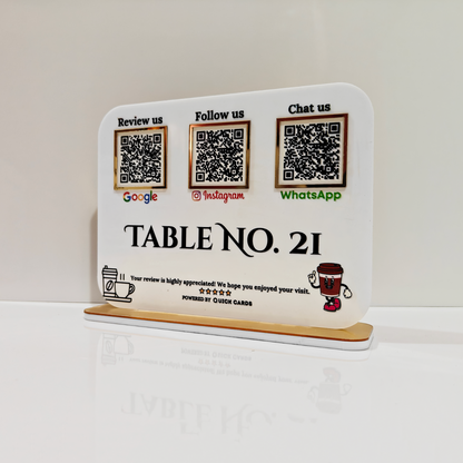 3 QR Horizontal Smart Digital Standee