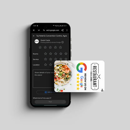 White Google Rating NFC Card