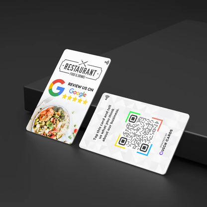 White Google Rating NFC Card