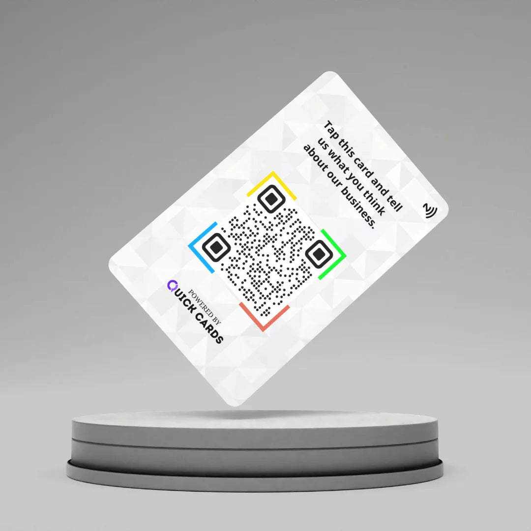 White Google Rating NFC Card
