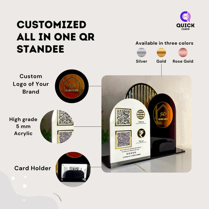 2 QR all in one Customized Premium Stand