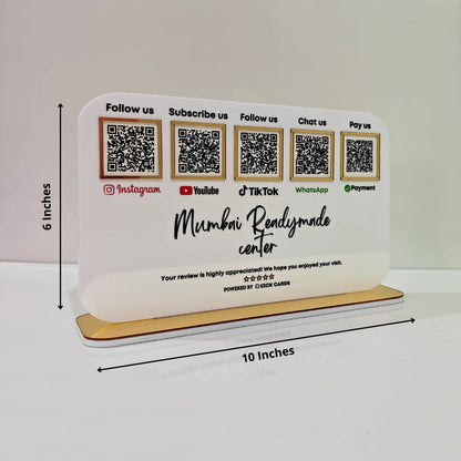 5 QR Horizontal White Digital Stand