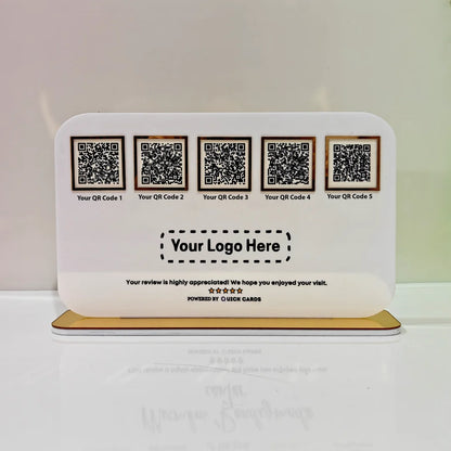5 QR Horizontal White Digital Stand