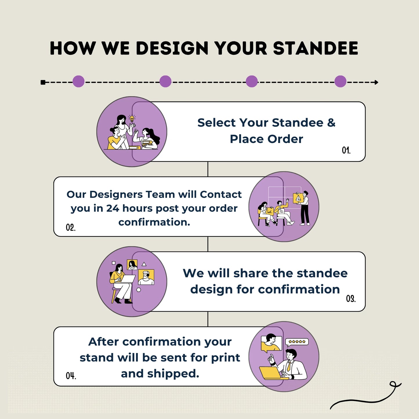 3 QR Vertical Black Standee