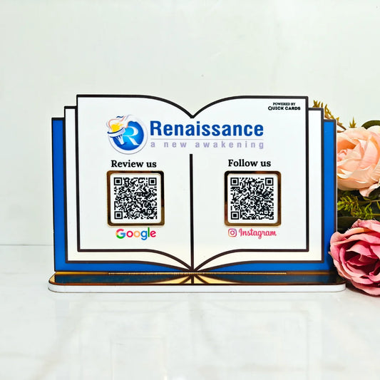 Book shape 2 QR Standee