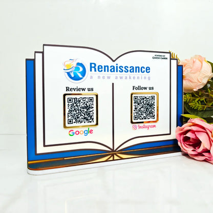 Book shape 2 QR Standee