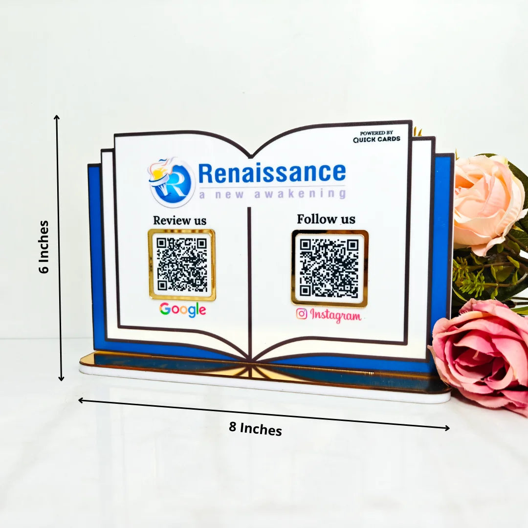 Book shape 2 QR Standee