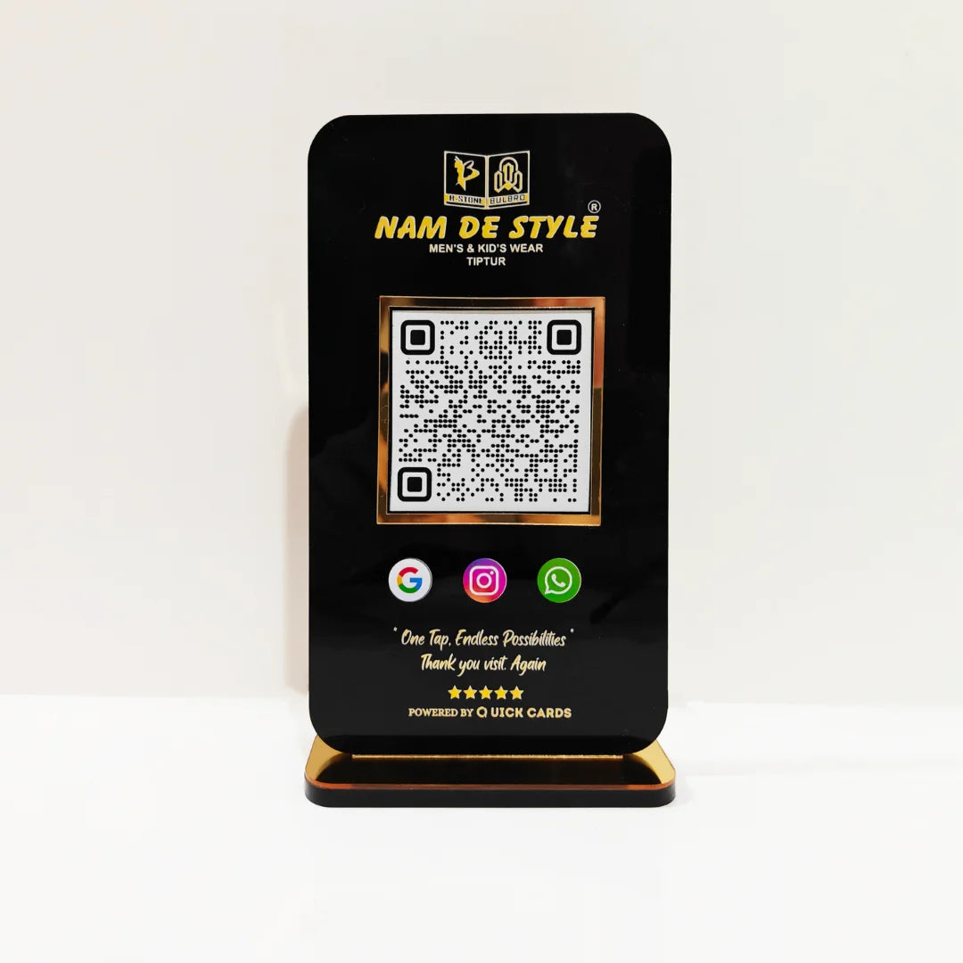 All in one QR Black Standee