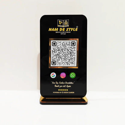 All in one QR Black Standee