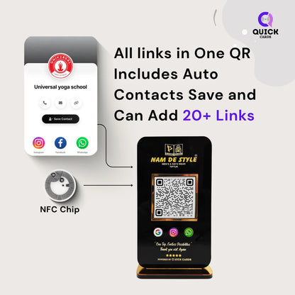 All in one QR White Standee