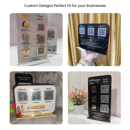 3 QR Vertical Premium Digital Standee