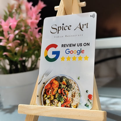 White Google Rating NFC Card