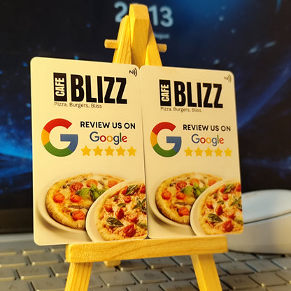 White Google Rating NFC Card