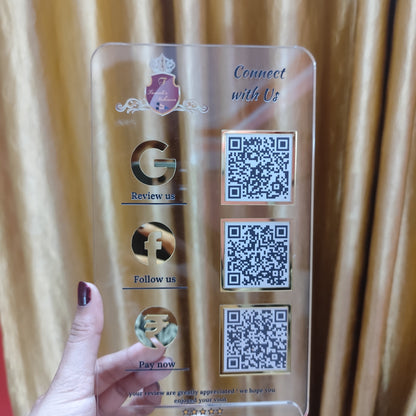 3 QR Vertical Premium Digital Standee