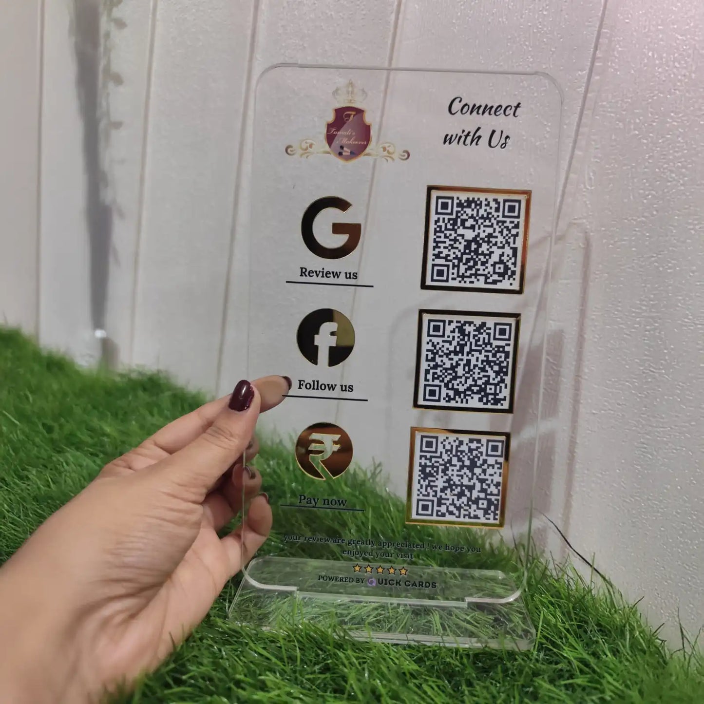 3 QR Vertical Premium Digital Standee