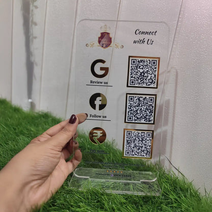3 QR Vertical Premium Digital Standee