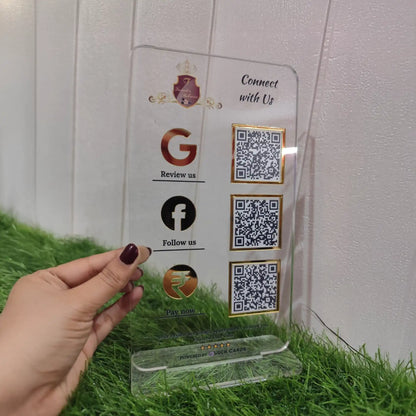 3 QR Vertical Premium Digital Standee