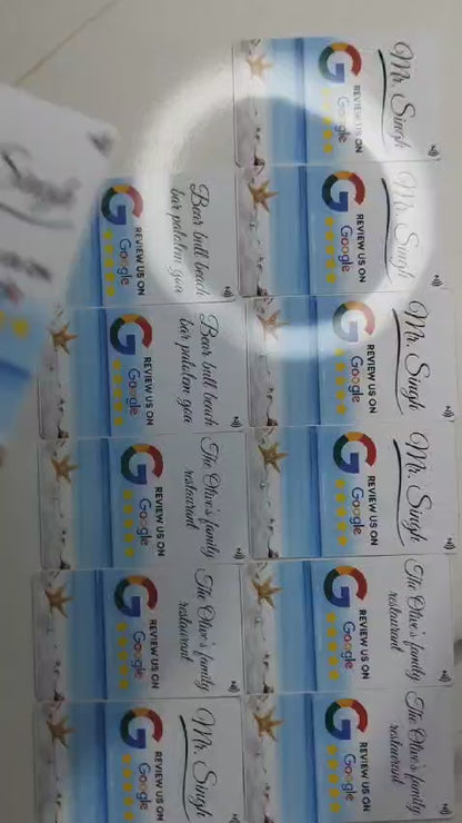 White Google Rating NFC Card