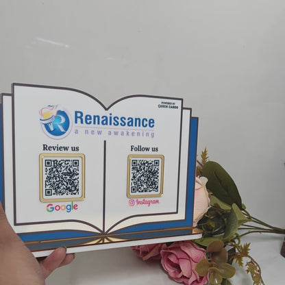 Book shape 2 QR Standee