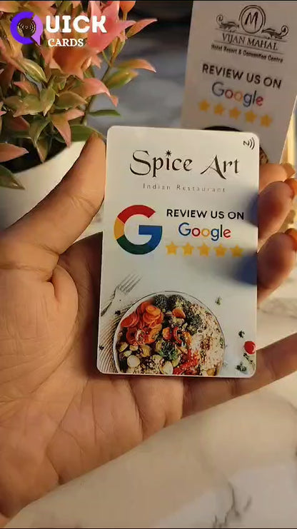 White Google Rating NFC Card
